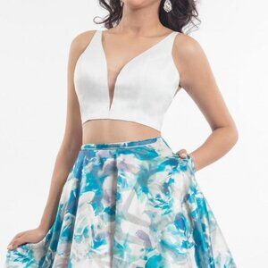 Mary's Malia Rose MP1004 Floral Organza 2 Piece Prom Dress 8